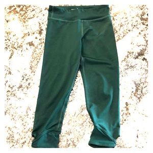 Girls Green Athletic Crop Pants